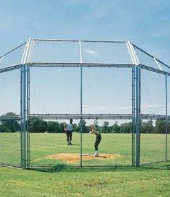 Deals ✔️ 20'x10', w/ Full Hood Permanent Baseball/Softball Backstop, BSCL20HW 😍 -Hot Sale BASEBALL Store A34 850B 3 1