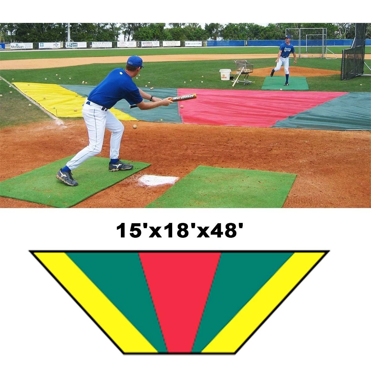 Cheap π Aer-Flo Major League Bunt Zone Infield Protector, 15'x18'x48' π 2 Cheap π Aer-Flo Major League Bunt Zone Infield Protector, 15'x18'x48' π - Image 2