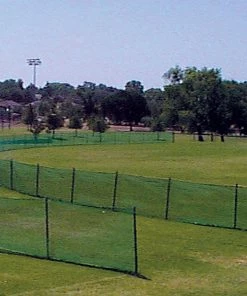 Deals π€© 150' Portable Temporary Mesh Outfield Fencing w/ Ground Sockets Scarlet π―