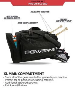 Buy 🔥 POWERNET Pro Player Bat Duffel 🤩 -Hot Sale BASEBALL Store a31 018 01 1