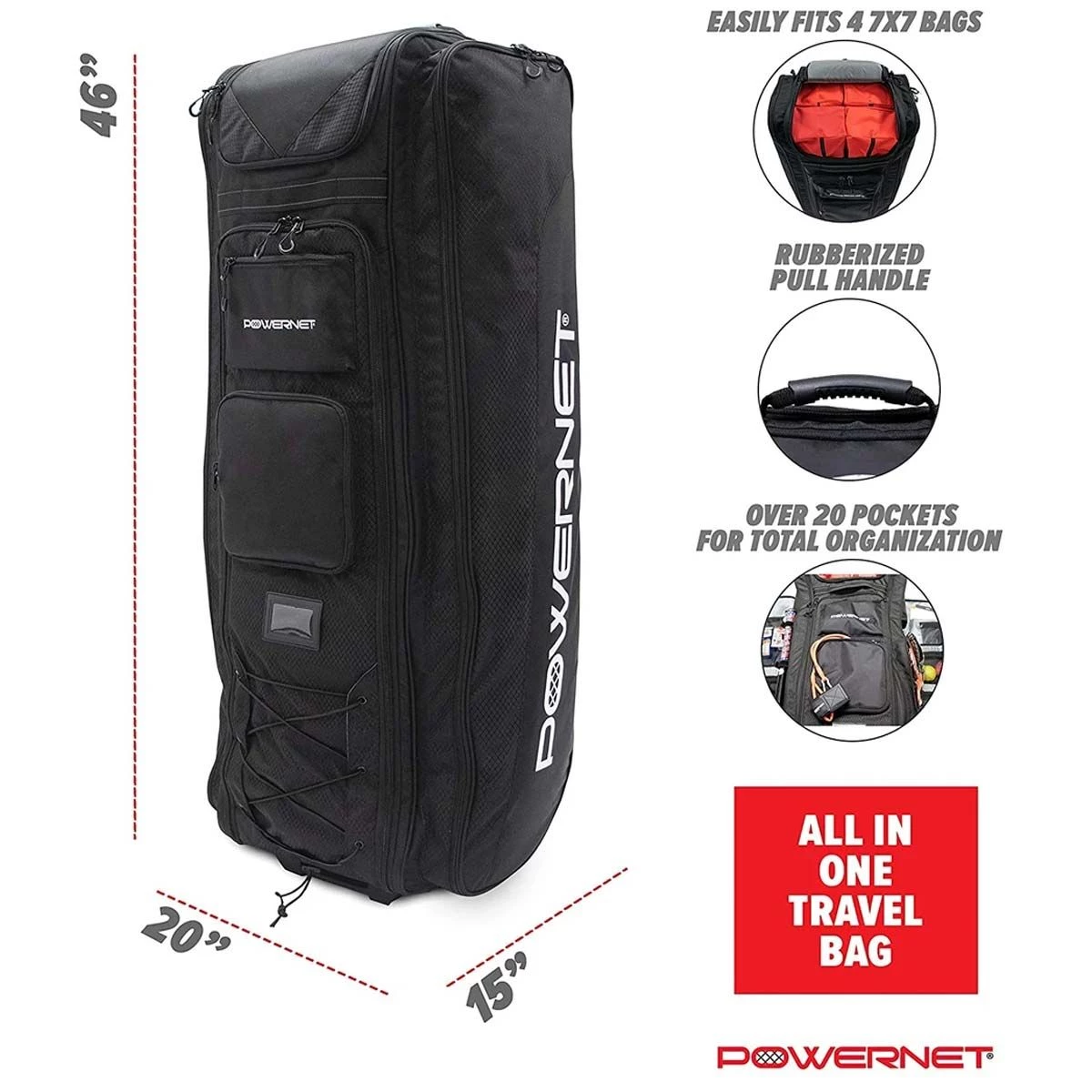 Brand new π POWERNET Rolling Baseball/Softball Equipment Coaches Bag π 3 Brand new π POWERNET Rolling Baseball/Softball Equipment Coaches Bag π - Image 3