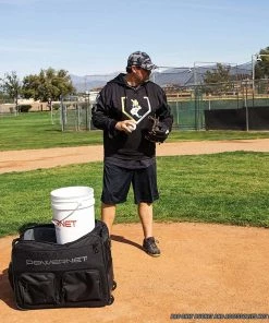 Brand new 🎉 POWERNET Rolling Baseball/Softball Ball Bucket Caddy 🎁 -Hot Sale BASEBALL Store a31 020 06 1