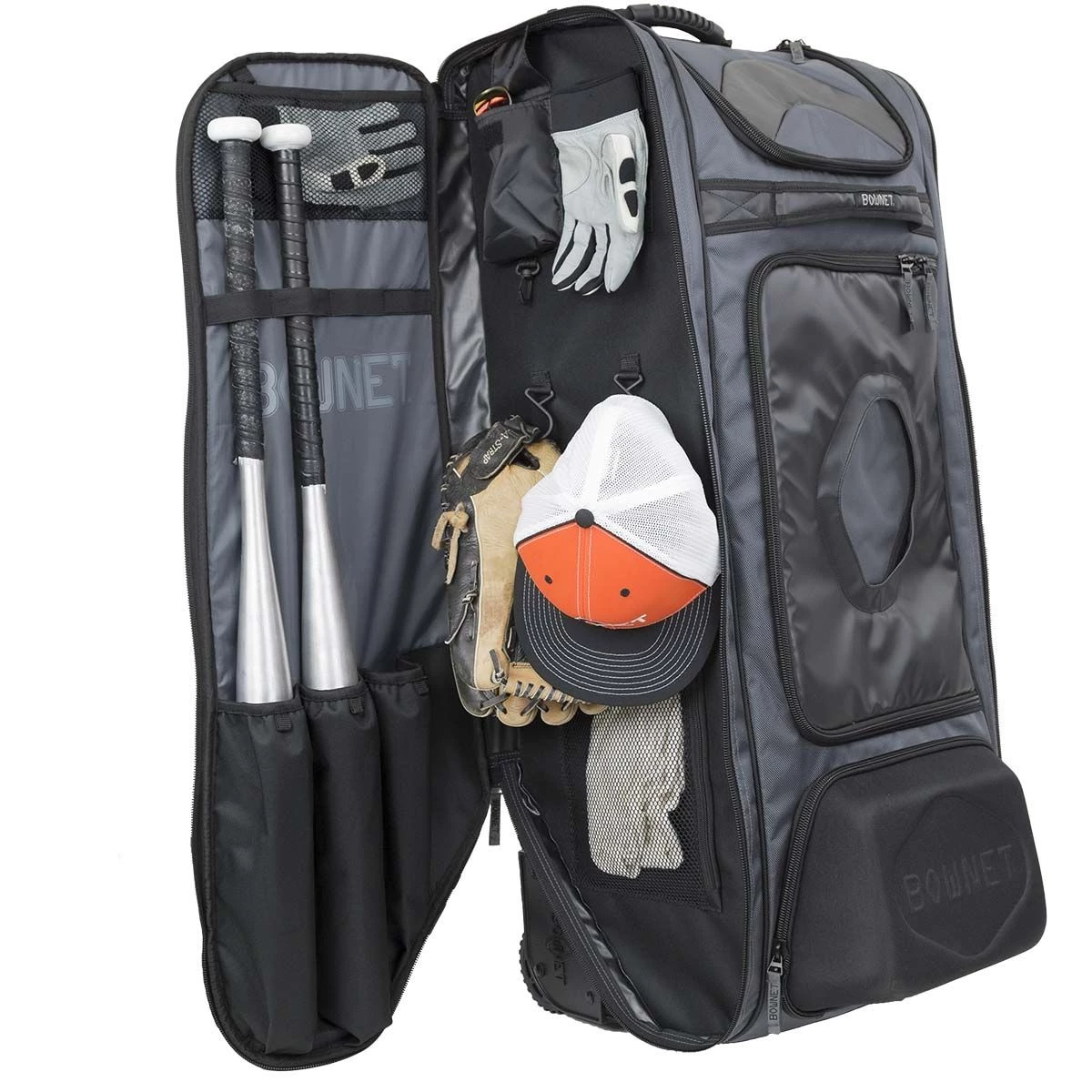 Promo βοΈ Bownet Commander Wheeled Catcher's Equipment Bag, 38"x17"x12" Navy 𧨠4 Promo βοΈ Bownet Commander Wheeled Catcher's Equipment Bag, 38"x17"x12" Navy 𧨠- Image 4