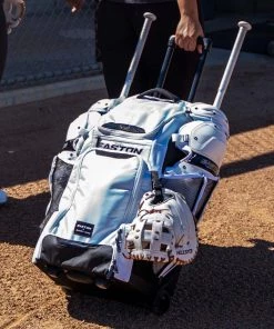 Best Sale 🔥 Easton Jen Schro Catcher’s Wheeled Equipment Bag White 😀 -Hot Sale BASEBALL Store a32 055 01 1
