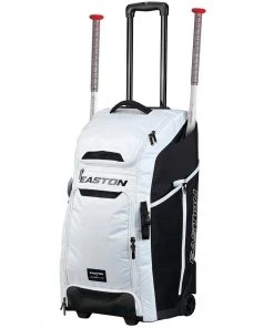 Best Sale 🔥 Easton Jen Schro Catcher’s Wheeled Equipment Bag White 😀