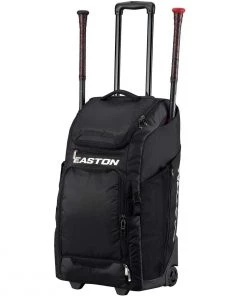 Best Sale 🔥 Easton Jen Schro Catcher’s Wheeled Equipment Bag White 😀 -Hot Sale BASEBALL Store a32 055 blk 1