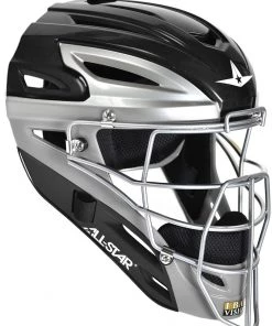 Promo π All Star MVP2500TT Two-Toned Catcher's Helmet, ADULT Maroon/Silver π