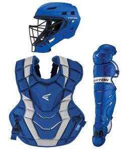 Hot Sale ✔️ Easton Age 15+ Elite X NOCSAE Catcher's Gear Box Set, ADULT Navy/Red 💯