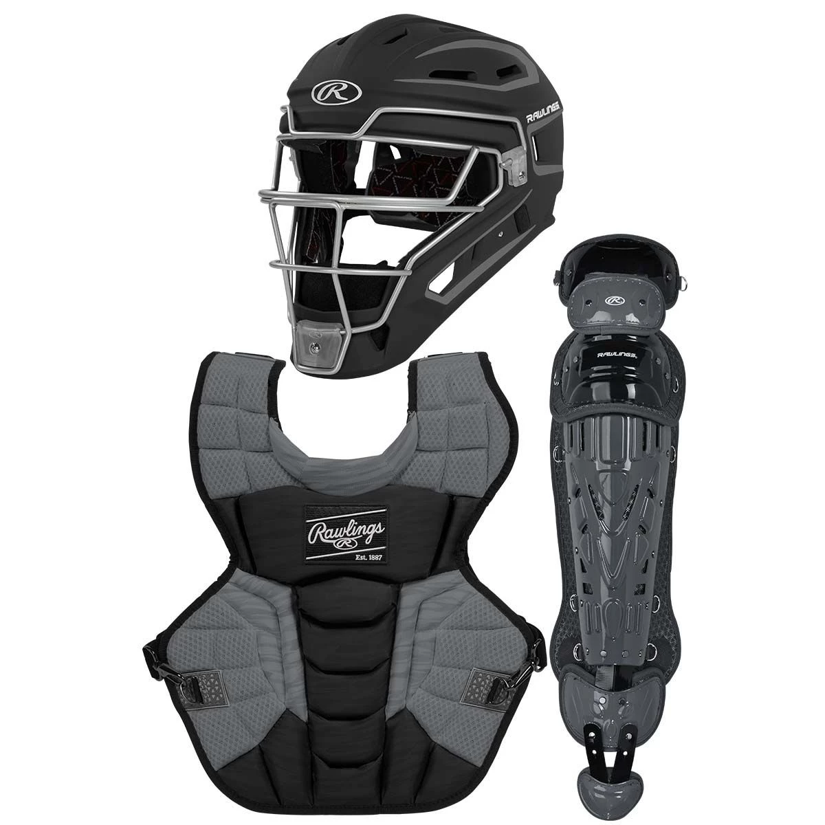 Outlet ✔️ Rawlings Velo INTERMEDIATE NOCSAE Catcher's Gear Set Black ✨ 1 Outlet ✔️ Rawlings Velo INTERMEDIATE NOCSAE Catcher's Gear Set Black ✨