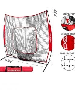 Cheapest 👏 POWERNET 7' x 7' Original Pop Up Hitting Net 🧨 -Hot Sale BASEBALL Store a32 801 01 1