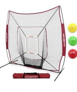 Brand new ⌛ POWERNET 7'x7' DLX 2.0 Pop Up Hitting Net System Pink 🤩