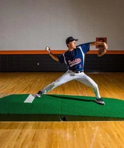 Budget 🎁 Portolite 10"Hx9'6"Lx5'W Oversize Indoor/Outdoor Turf Practice Pitching Mound, Green 👏