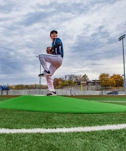 Outlet 🎉 Portolite 10"Hx11'3"Lx7'7"W Full Length Game Pitching Mound, Green 🛒 -Hot Sale BASEBALL Store a32 843 new 04 1