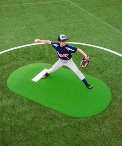 Outlet 🎉 Portolite 10"Hx11'3"Lx7'7"W Full Length Game Pitching Mound, Green 🛒 -Hot Sale BASEBALL Store a32 843 new 06 1