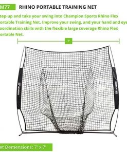 Best deal 😍 Champion Rhino Flex 7'x7' Portable Pitching & Batting Catch Net 🔥 -Hot Sale BASEBALL Store a32 864 3 1