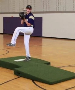 Flash Sale 🛒 Proper Pitch 9'6"Lx4'Wx10"H Two-Piece Collegiate Mound, Green 🌟