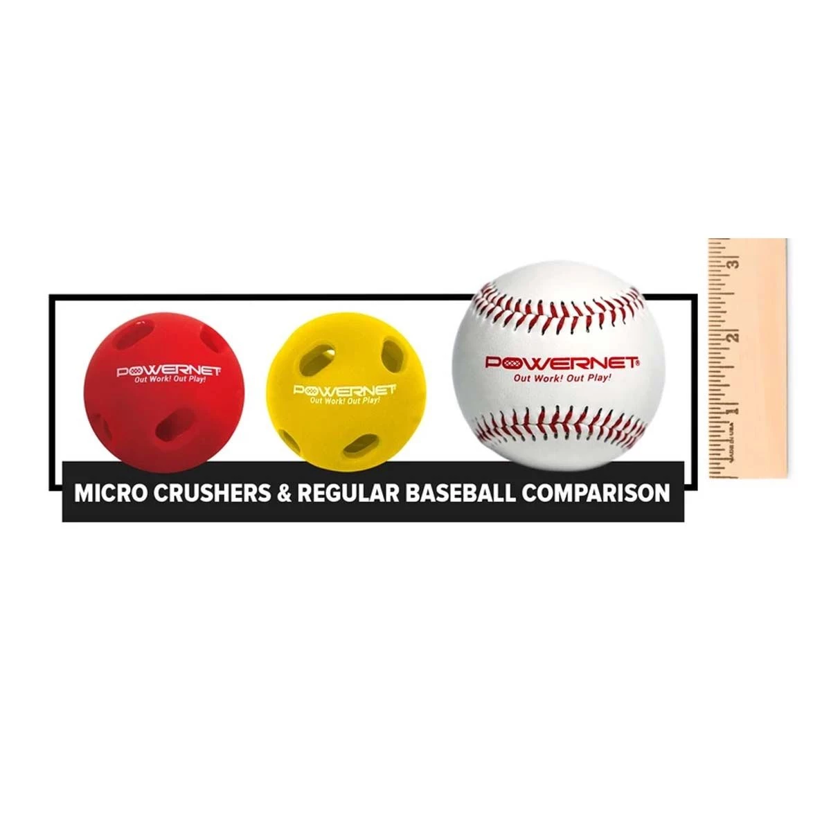 Flash Sale π POWERNET Micro Crushers Limited Flight Training Baseballs, 12/pk Yellow π 2 Flash Sale π POWERNET Micro Crushers Limited Flight Training Baseballs, 12/pk Yellow π - Image 2