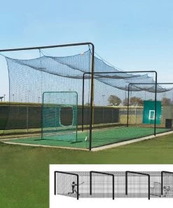 Flash Sale 😀 70' Varsity Batting Cage Tunnel Frame, 4-Section, Baseball/Softball 💯