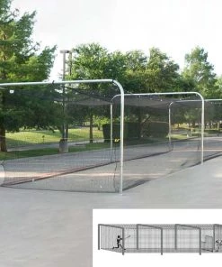 Outlet 🔔 70' Pro Batting Cage Tunnel Frame, 4-Section, Baseball/Softball 💯
