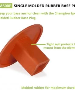 Budget 💯 Champion Rubber Base Plug for Ground Anchors, M500P ⌛ -Hot Sale BASEBALL Store a33 232 new 04 1