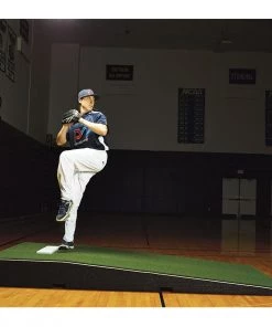 Flash Sale 🧨 Promounds 4'Wx9'Lx10"H Collegiate Portable Pitching Mound, Green ⌛