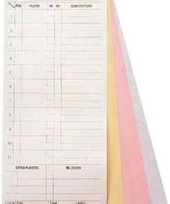 Wholesale 😍 Baseball / Softball Line Up Cards, 4-part (pack of 25) 🛒