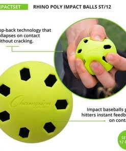 Coupon 🎁 Champion 12/set Rhino Poly Impact Training Baseballs 🔔 -Hot Sale BASEBALL Store a34 000 7 1