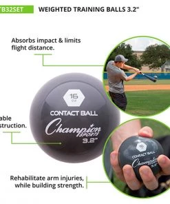 Buy ⭐ Champion 6/set 3.2" Weighted Training Balls ✨ -Hot Sale BASEBALL Store a34 002 9 1