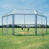 Best Pirce 🎉 10'x10', w/ Full Hood Permanent Baseball/Softball Backstop, BSCL10HW 😀