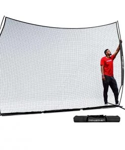 Best Sale ✔️ POWERNET 9'Hx12'W Portable Barrier Sport Net Red ✔️