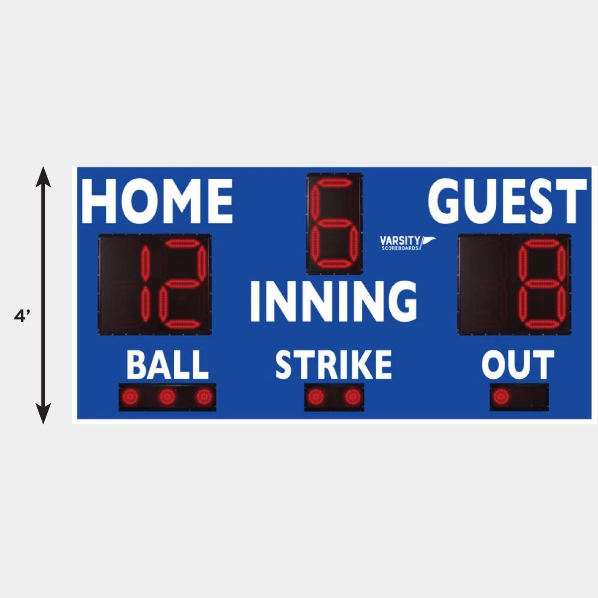 Brand new π Varsity Scoreboards 3314 Baseball-Softball Scoreboard, 8'Wx4'H π€© 4 Brand new π Varsity Scoreboards 3314 Baseball-Softball Scoreboard, 8'Wx4'H π€© - Image 4