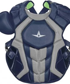 Flash Sale 🧨 All Star CPCC40PRO System7 NOCSAE Adult 16.5" Axis Catcher's Chest Protector Silver 🧨
